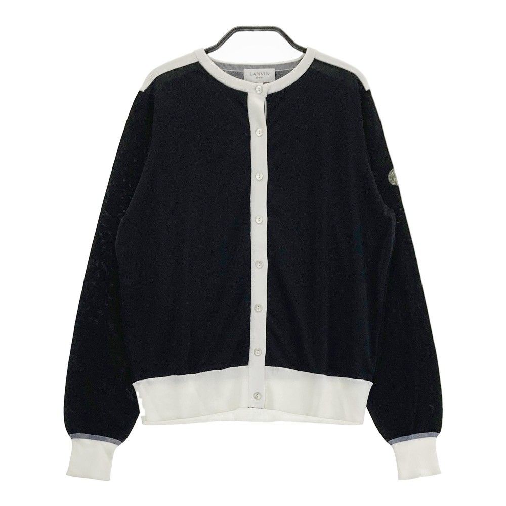 サイズ：38 LANVIN SPORT ランバン スポール VLT4022A3N 切替 ニットカーディガン  ブラック系 [240101301277] ゴルフウェア レディース ストスト