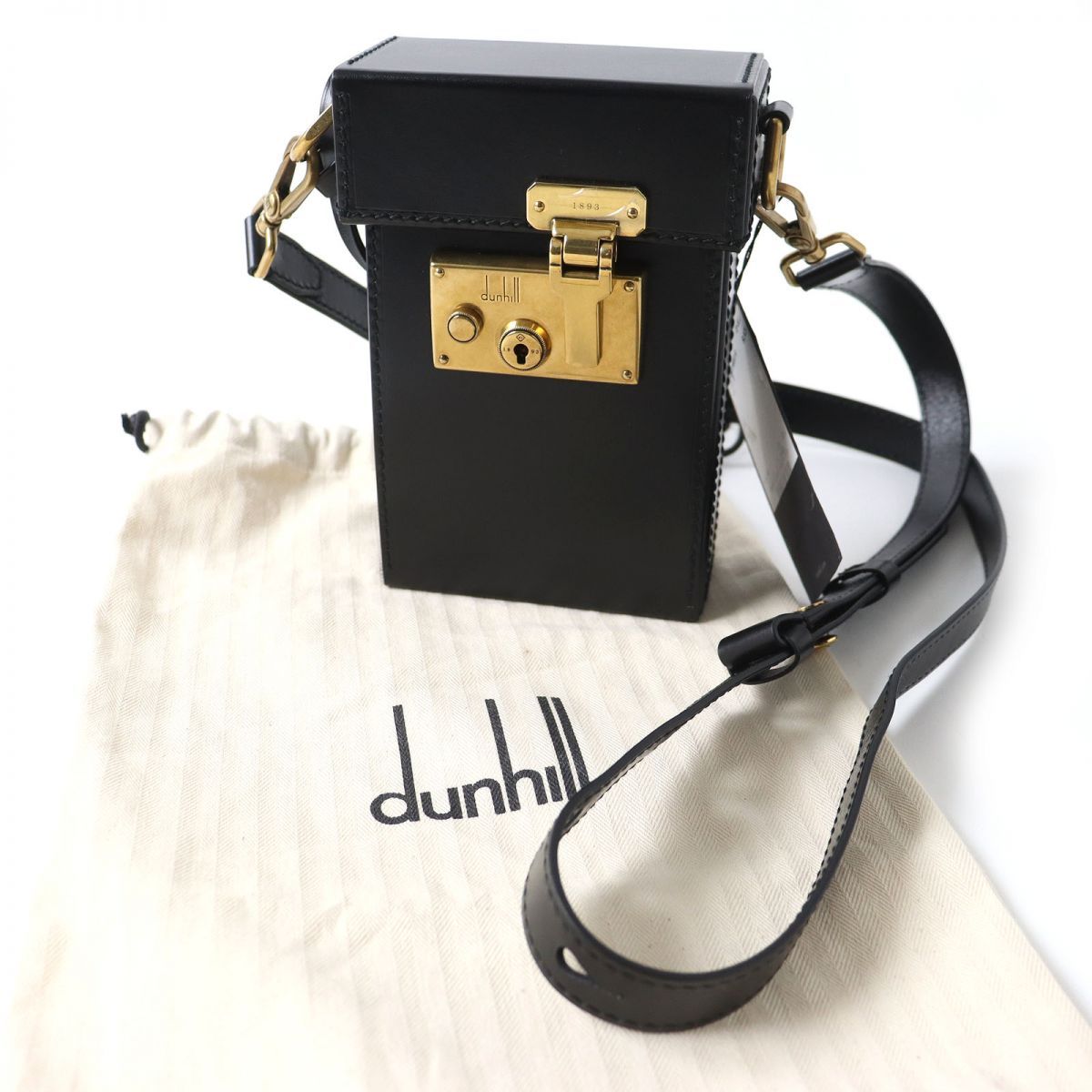未使用品△正規品 dunhill ダンヒル THE LOCK BAG ロックバッグ レザー 