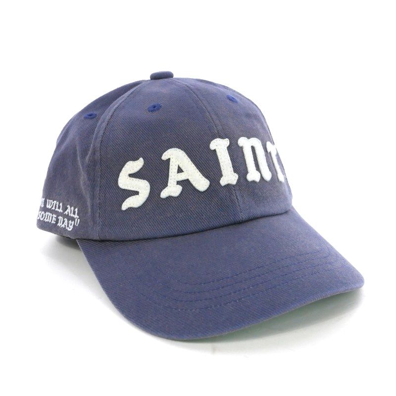 セントマイケル SAINTMICHAEL 6PANEL CAP SAINT キャップ 帽子 ダメージ OS ネイビー 紺 SM-HR8-0000-080