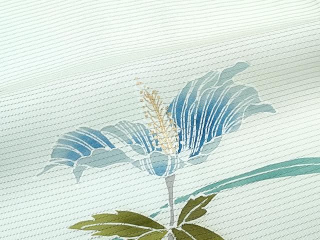 平和屋本店■極上　夏物　訪問着　絽　草花文　暈し染め　金彩　砥粉色地　反端付き　逸品　未使用　CZAA2819s5 平和屋本店□極上 夏物 訪問着 絽 草花文 暈し染め 金彩 砥粉色地 反端