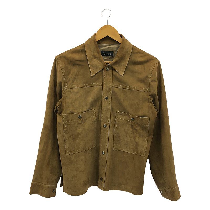 BARNEYS NEWYORK / バーニーズニューヨーク | ゴートスエード レザー シャツ ジャケット | 46 | ベージュ | メンズ