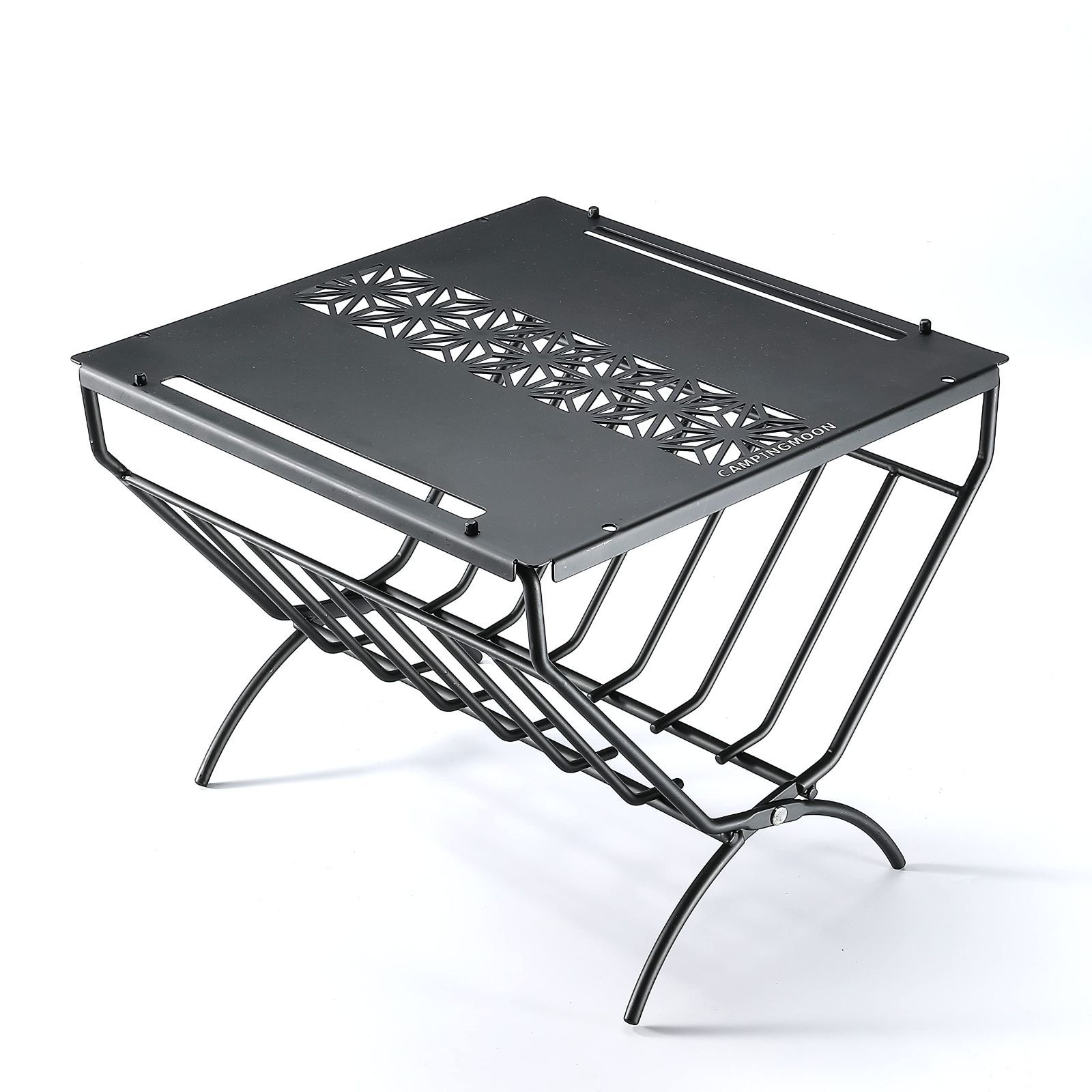Style 薪ラックテーブル T-285A キャンピングムーン CAMPING MOON 薪ラック 天板付き フィールド用 薪ラックテーブル ファイヤーサイドテーブル ブラック 黒ギア T-285A