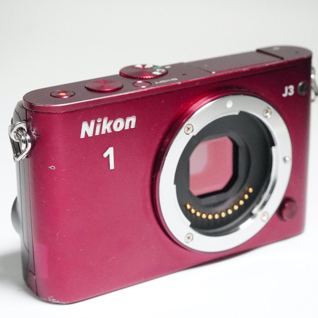 Nikon 1 J3 ミラーレス一眼 レッド 元箱 動作OK 1週間保証 /1171