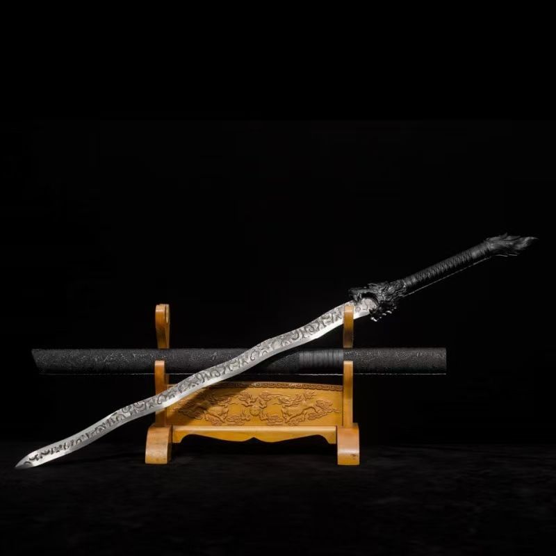 刀装具 hl01 狼頭刀鍔蛇形刃剣 高クロム鋼製 全長 105.5cm PC-ABS 装具