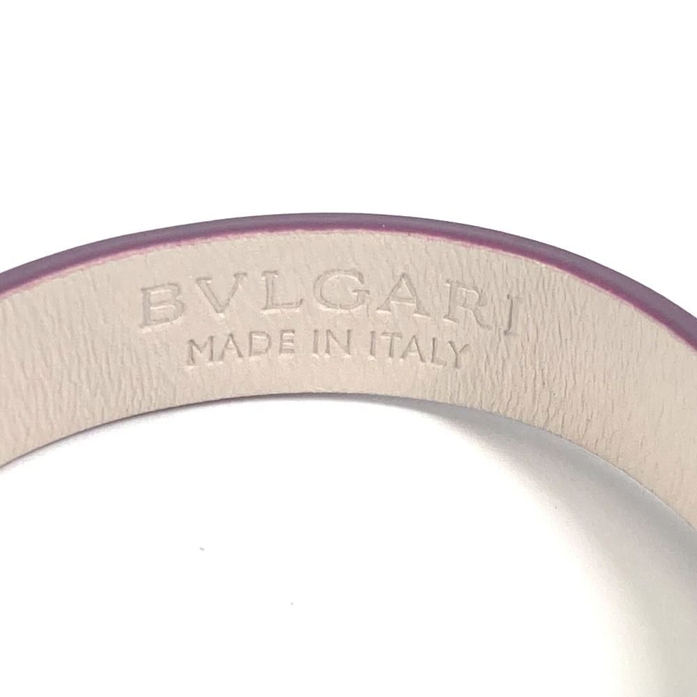 美品 ブルガリ ブレスレット ディーヴァドリーム レザー パープル BVLGARI ブルガリ ブレスレット ロゴ ディーヴァドリーム レザー