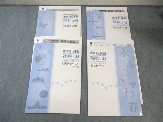 塾専用 小6 標準新演習 夏期テキスト 国語/算数/理科/社会 未使用品 計