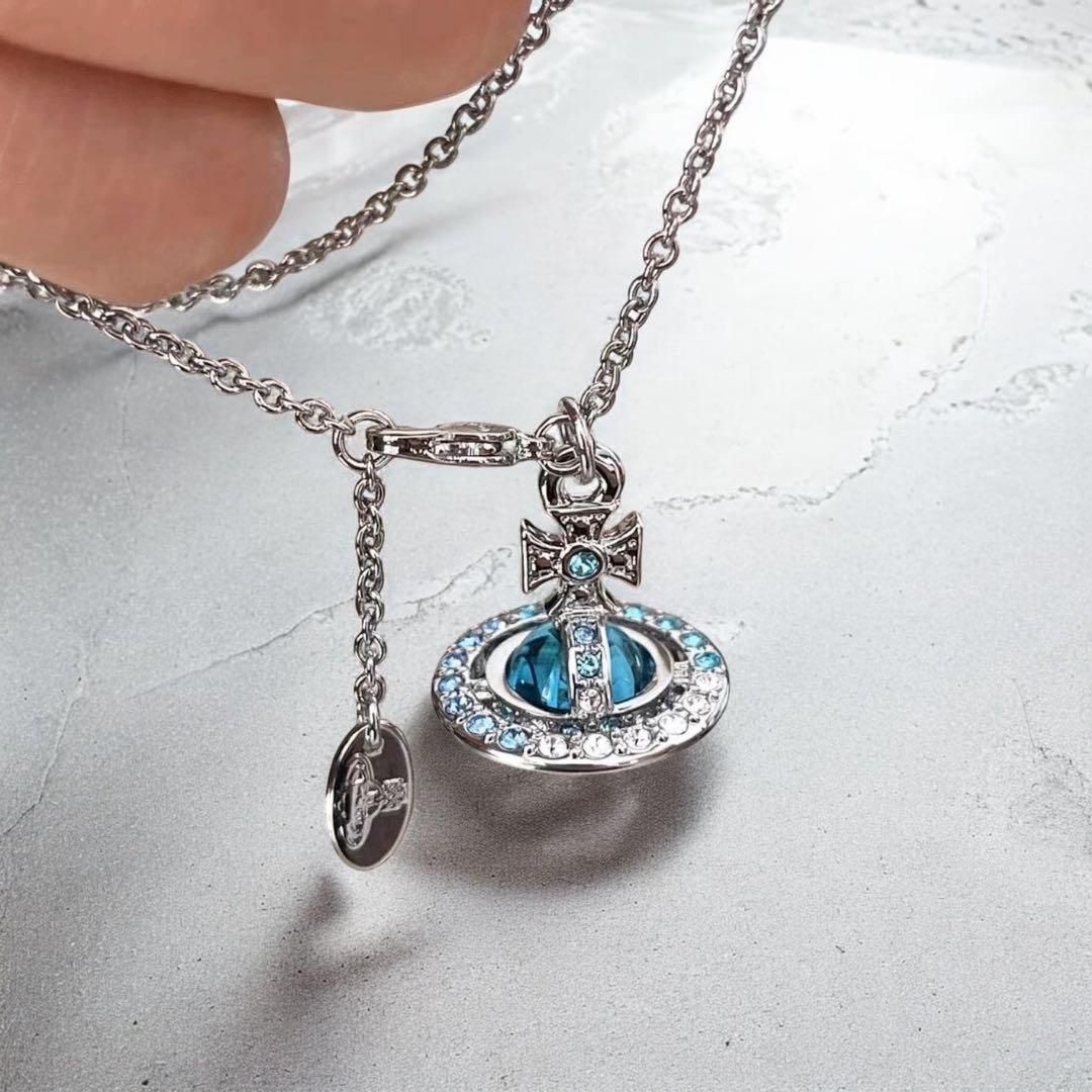 VivienneWestwood スモールオーブ ネックレス ブルー 青