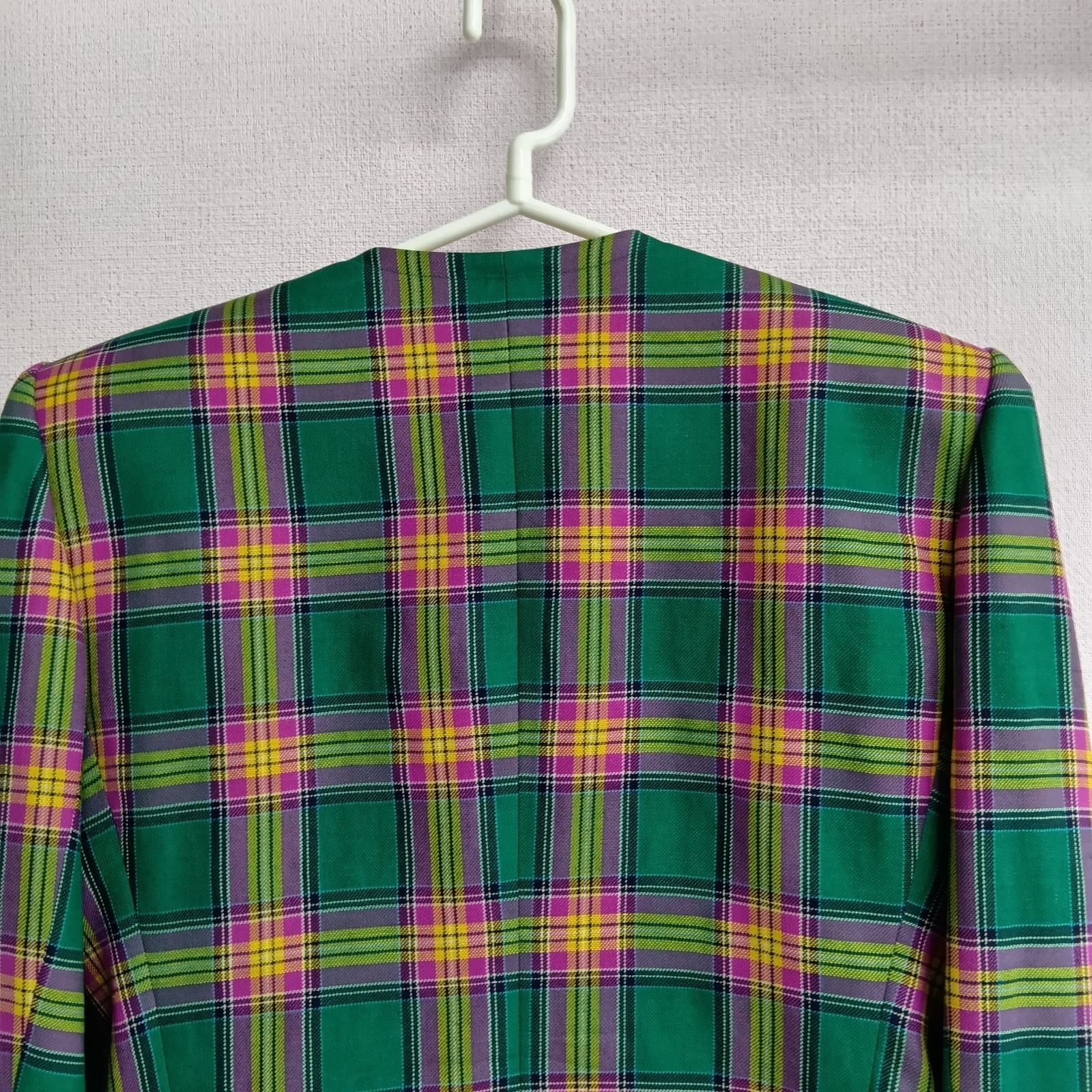 Yves Saint Laurent]イヴサンローラン チェック ジャケット 7A3 ウール 