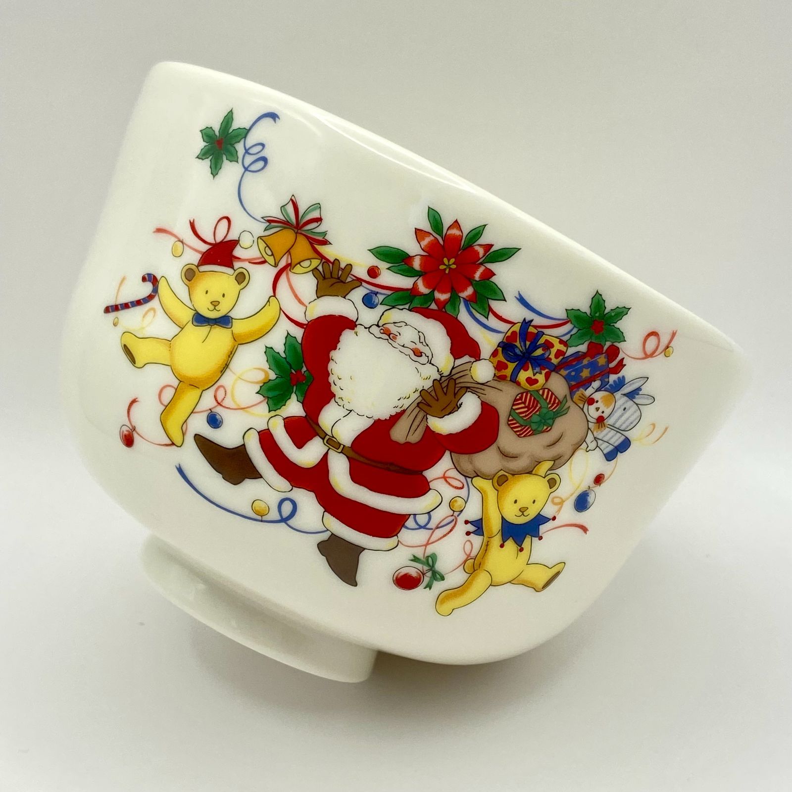 茶碗　クリスマス　茶道具 茶道具 抹茶茶碗 クリスマス 色絵茶碗 クリスマスの街 東山深山作