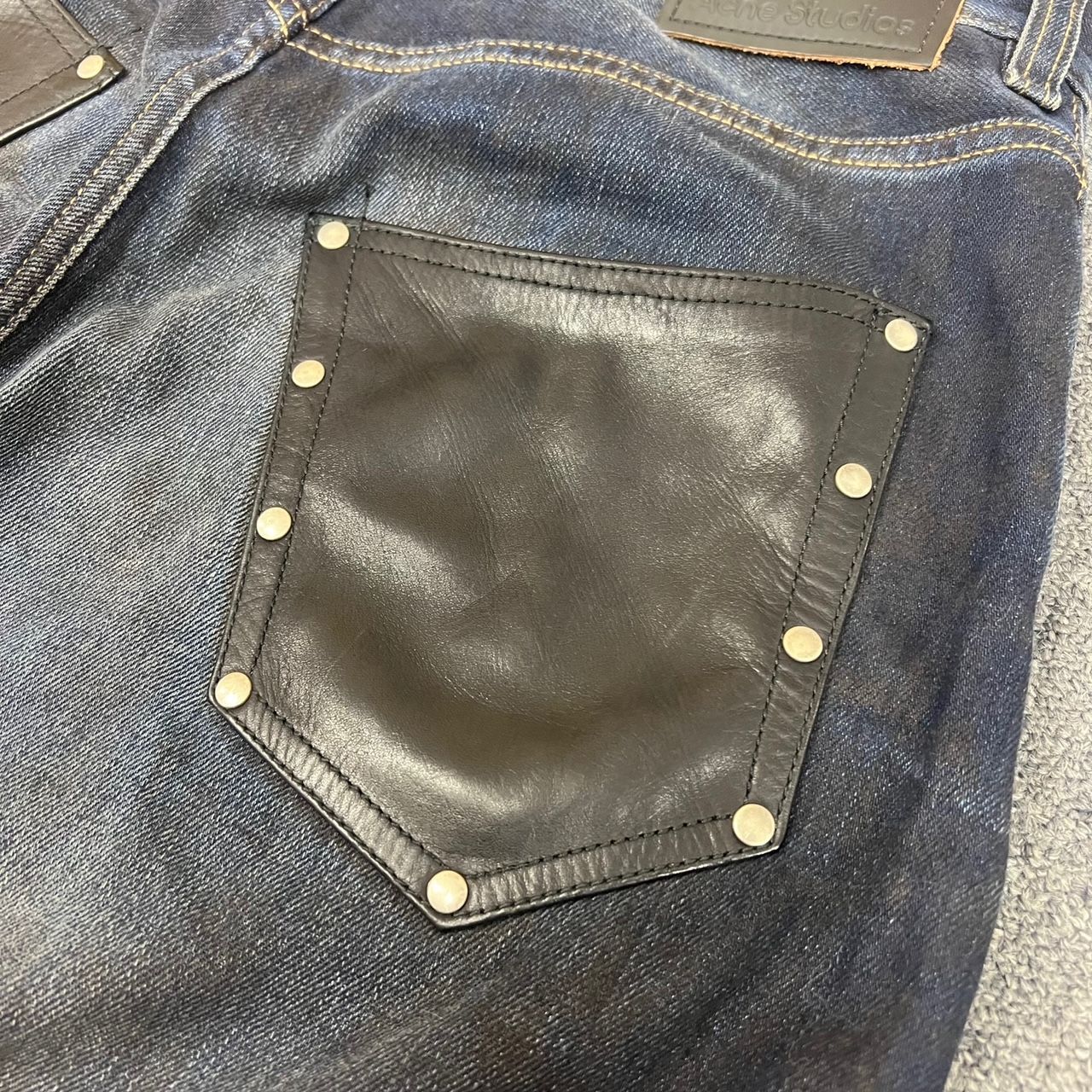 国内正規 Acne Studios 2023M FN Darkside Leather スーパーバギー 