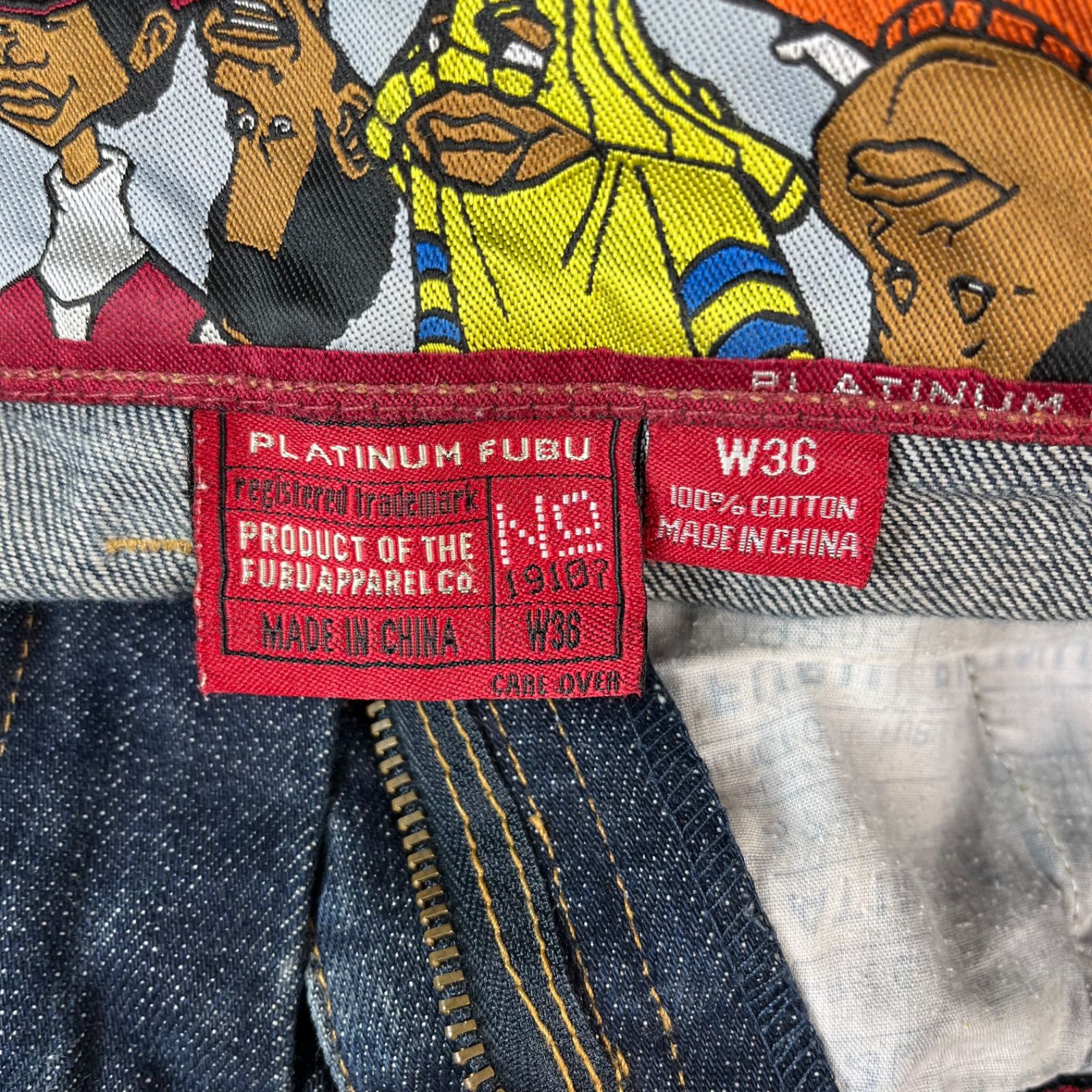 PLATINUM FUBU デニム ハーフパンツ 刺繍ロゴ 37980 - メルカリ