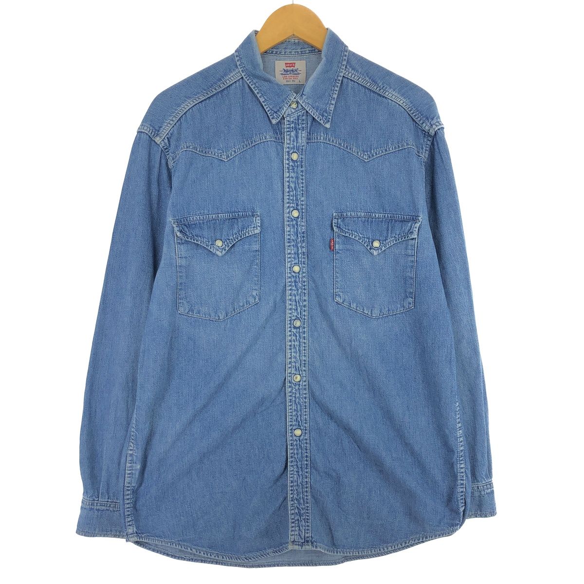 古着 リーバイス Levi's 長袖 デニム ウエスタンシャツ メンズL/eaa438253
