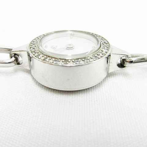 ４℃（ヨンドシー）シルバー925 チェーンブレスレット時計 4℃ ヨンドシー クォーツ ブレスレット型 腕時計 ウォッチ ラウンド 白