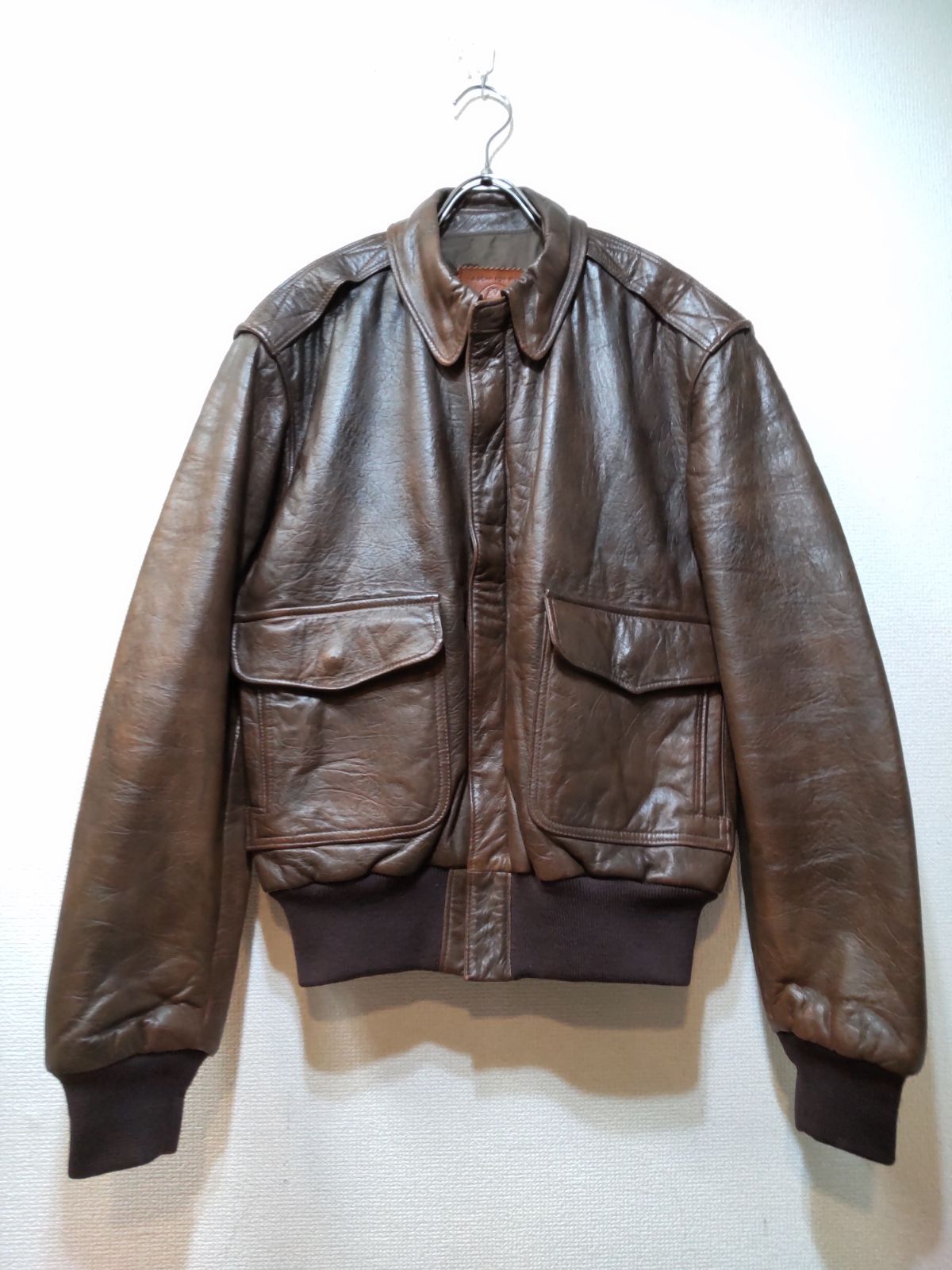 90's USA製 goldenbear A2 レザージャケット 38 フライトジャケット