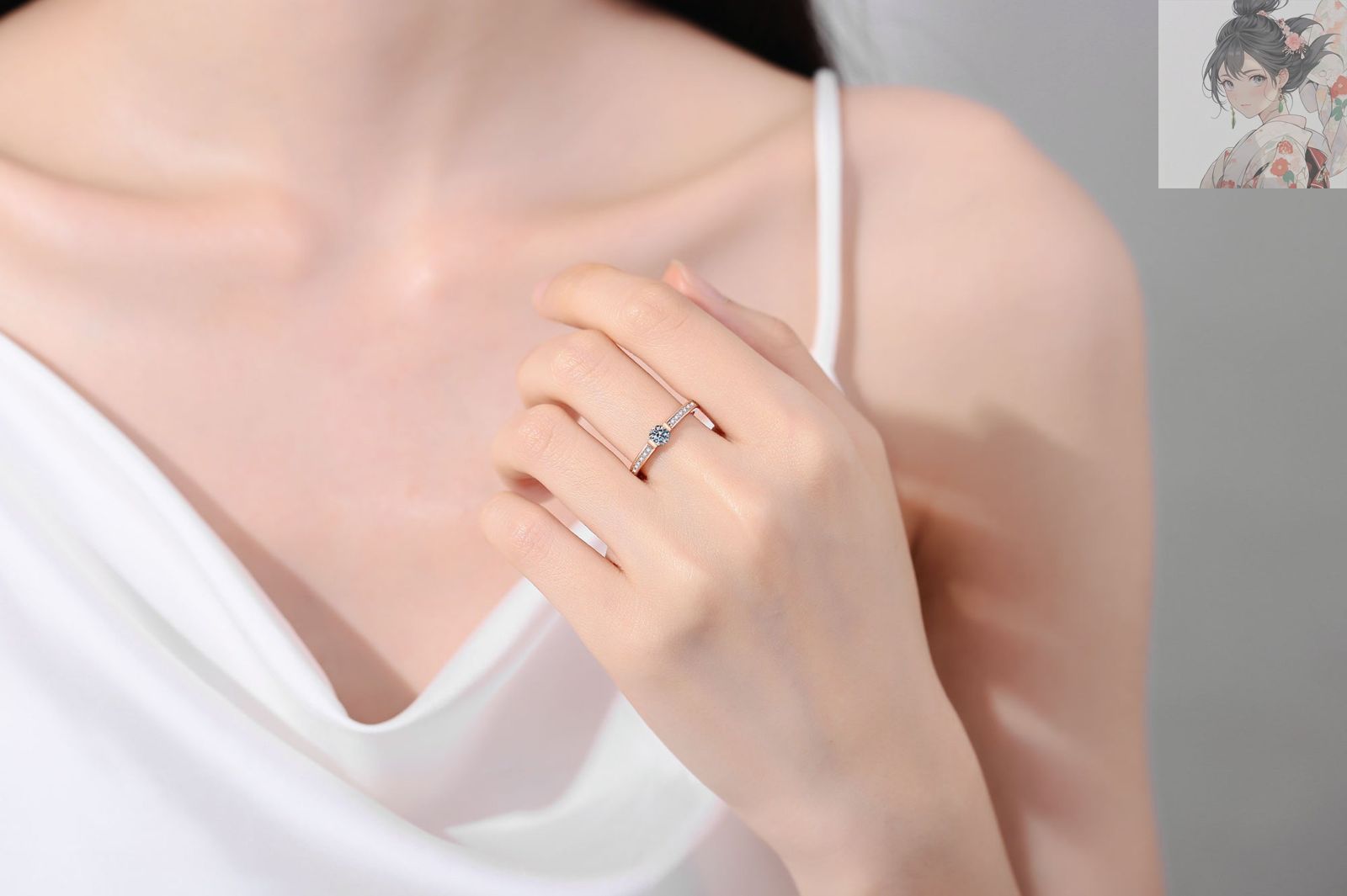 最高品質モアサナイト1.32CT シルバー　　指輪　リング17号 リング 指輪 モアサナイト 0.415ct シルバー925 人工