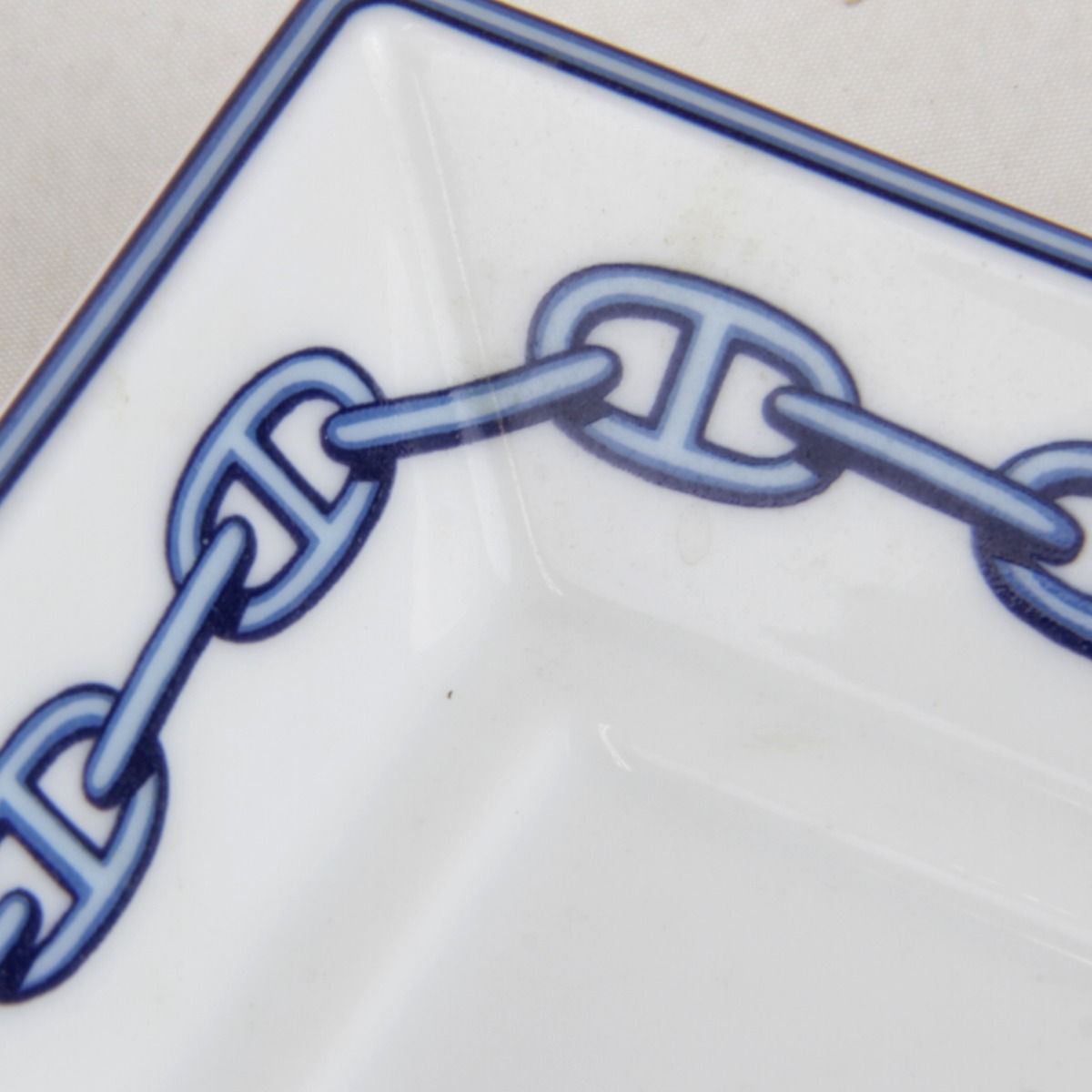良品『USED』 HERMES エルメス シェーヌダンクル スクエアプレート 箱