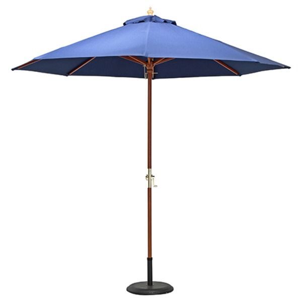 パラソル 幅270cm ネイビー ポリエステル 木製 屋外 アウトドア ガーデニング レジャー 組立品 代引不可