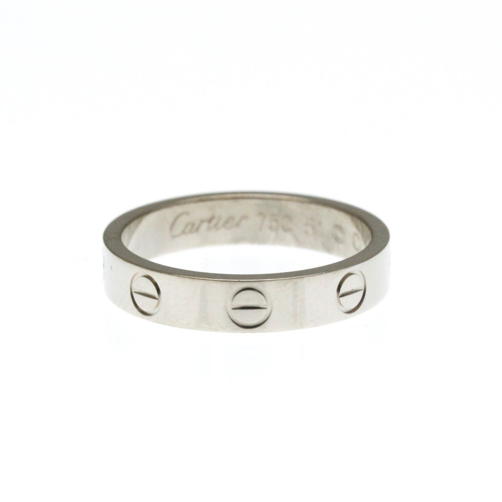 カルティエ Cartier ミニラブリング K18ホワイトゴールド K18WG ファッション 無し バンドリング シルバー