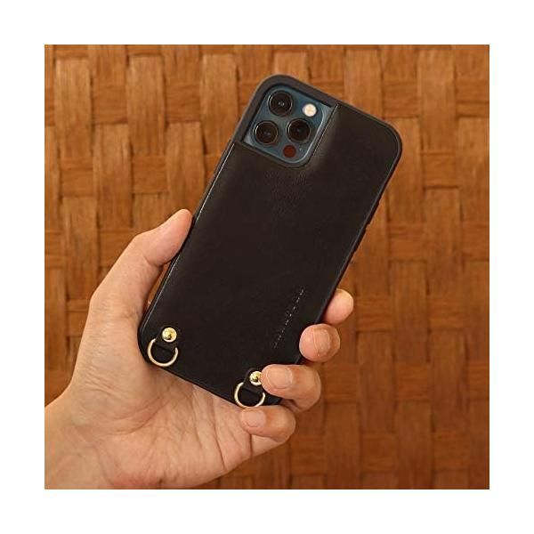 HANATORA] iPhone ケース イタリアンレザー 本革 ストラップホール