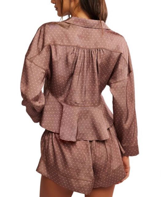 フリーピープル レディース ナイトウェア アンダーウェア Women s Beauty Sleep Pajama Set Chocolate Combo Dot