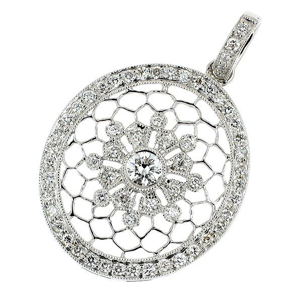 K18WG ダイヤモンド ペンダントトップ 0.48ct - メルカリ