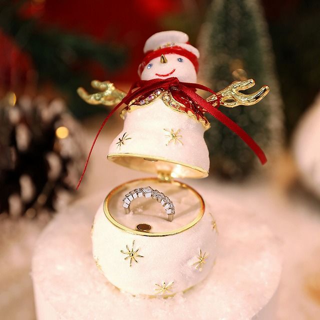 新品 未使用】ジュエリーボックス スノーマン クリスマス 可愛い