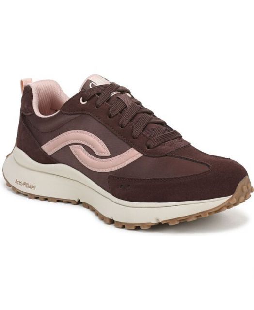【送料無料】 ライカ レディース スニーカー シューズ Women's Jetsetter Lace Up Retro Sneakers Chicory Brown Suede/Fabric