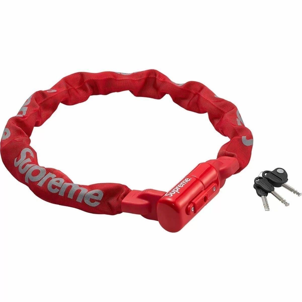 Supreme Kryptonite Integrated Chain Lock Red シュプリーム クリプトナイト チェーンロック 自転車 カギ 鍵  - メルカリ