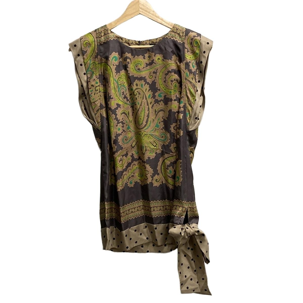 ETRO エトロ チュニック サイズ7 S レディース - ダークグレー×グレーベージュ×マルチ