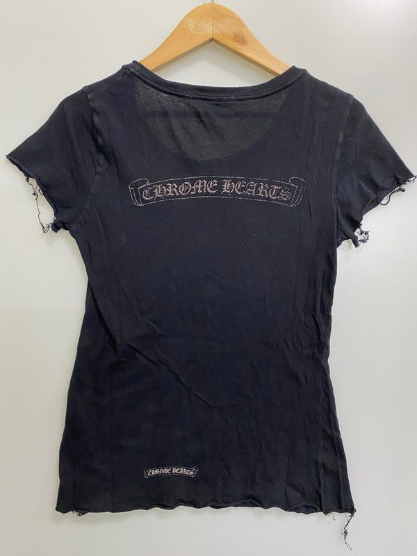 レディース CHROME HEARTS クロムハーツ 初期白タグ FLORAL DAGGER DAMAGE S TEE フローラル ダガー ダメージ Tシャツ 半袖トップス 168-241111-me-20-MIN