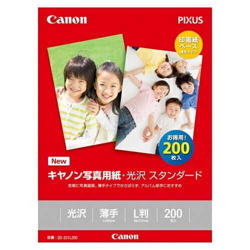 クーポン配布中-スーパー 対象 まとめ インクジェットプリンタ用紙 キヤノン キヤノン純正プリンタ用紙 SD-201L200 4549292045345 ●規格 Ｌ判 1冊 ×16セット