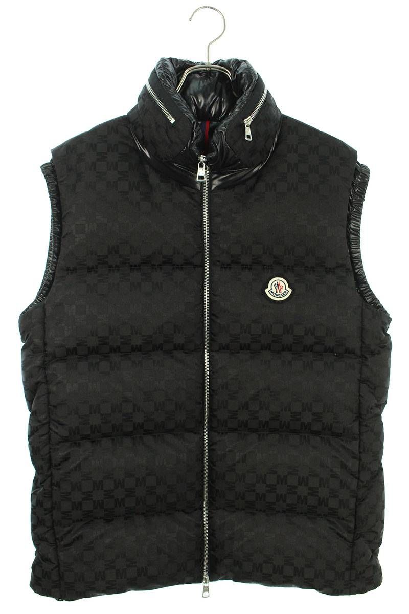 モンクレール KITA GILET ロゴワッペン総柄ダウンベスト メンズ 3