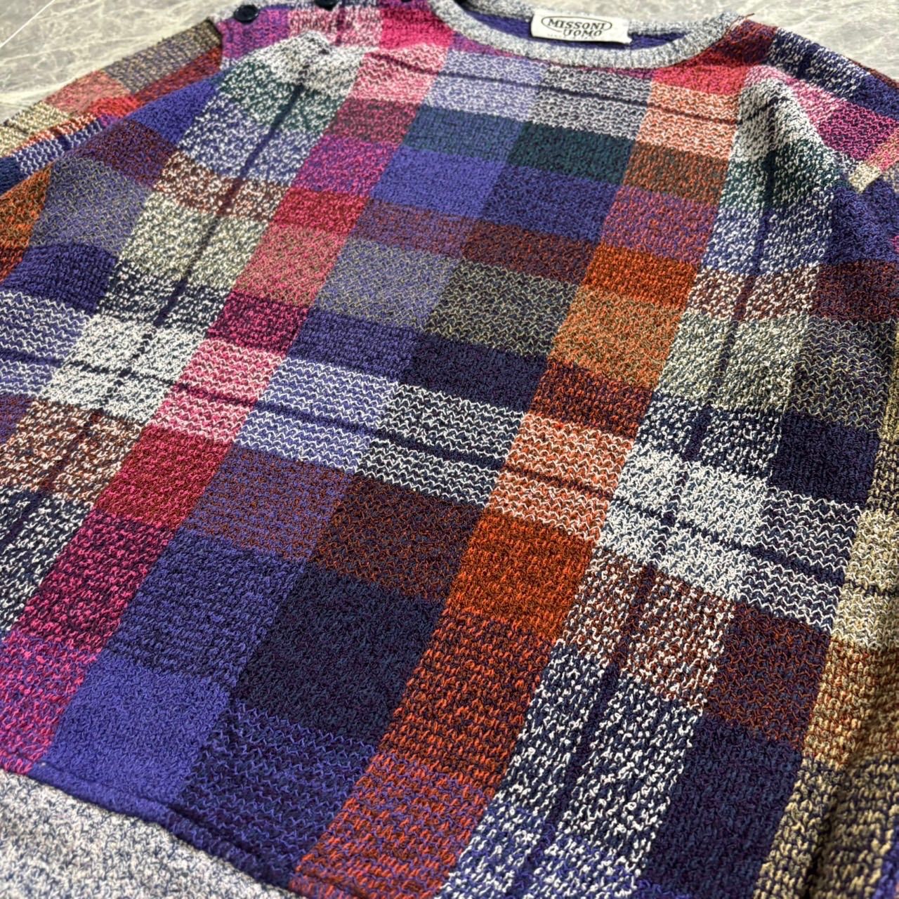 MISSONI ミッソーニ　ウールコート　シルク　総柄　マルチカラー　サイズ42 MISSONI ミッソーニ ウールコート シルク 総柄 マルチカラー