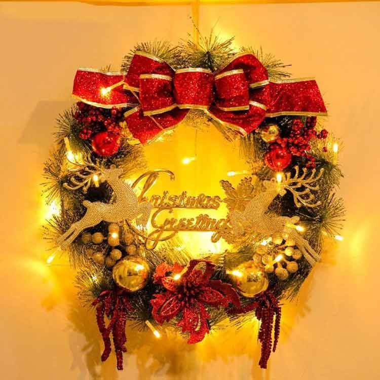 クリスマスリース アートフラワーリース 屋外 クリスマス リース 飾り