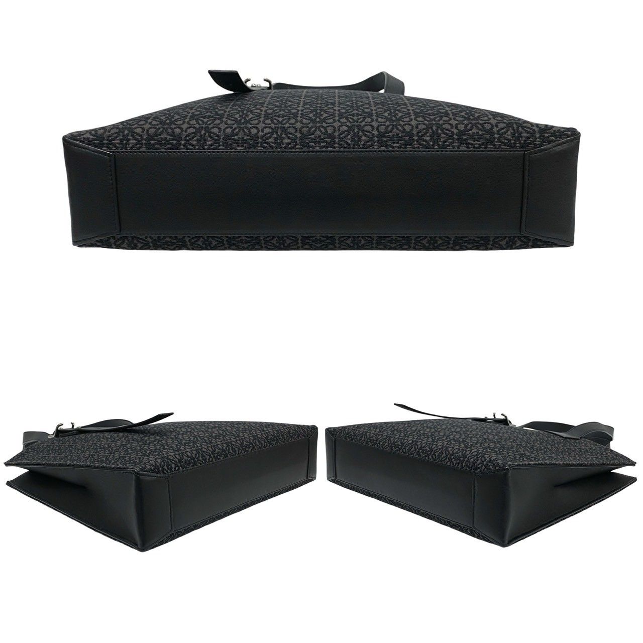 極 美品 LOEWE ロエベ バックル ホリゾンタル トート アナグラム