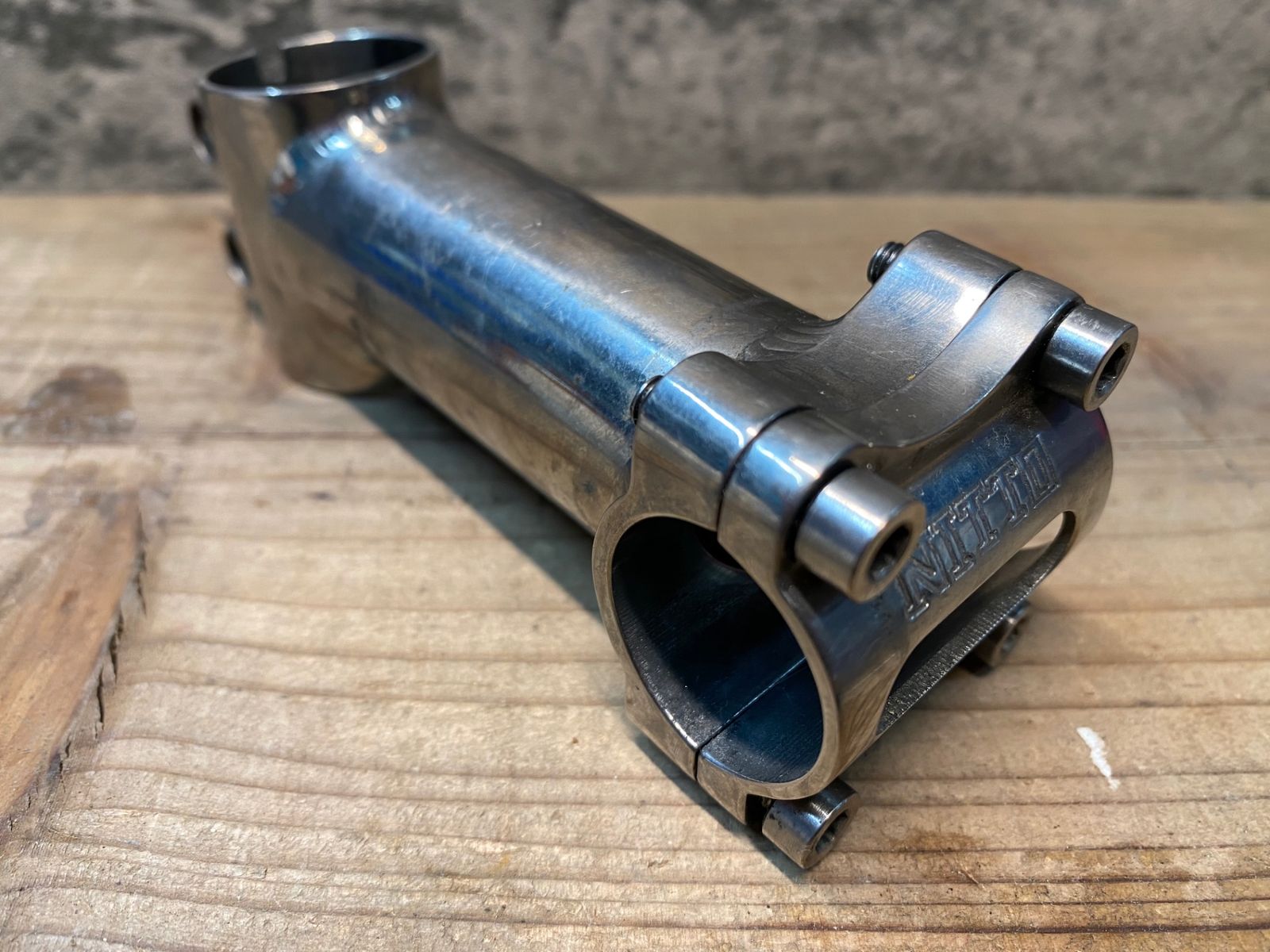IN899 日東 NITTO TR-83 TITAN チタン ステム シルバー 90mm Φ26.0 OS