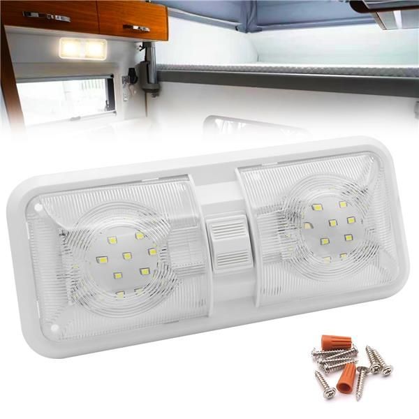 Ygmylandbb LED ルームランプ キャンピングカー 照明 室内灯 トラック用ルームライト 12V 48連led 汎用 4000k ウォームホワイト光 クリアレンズ 1個入り