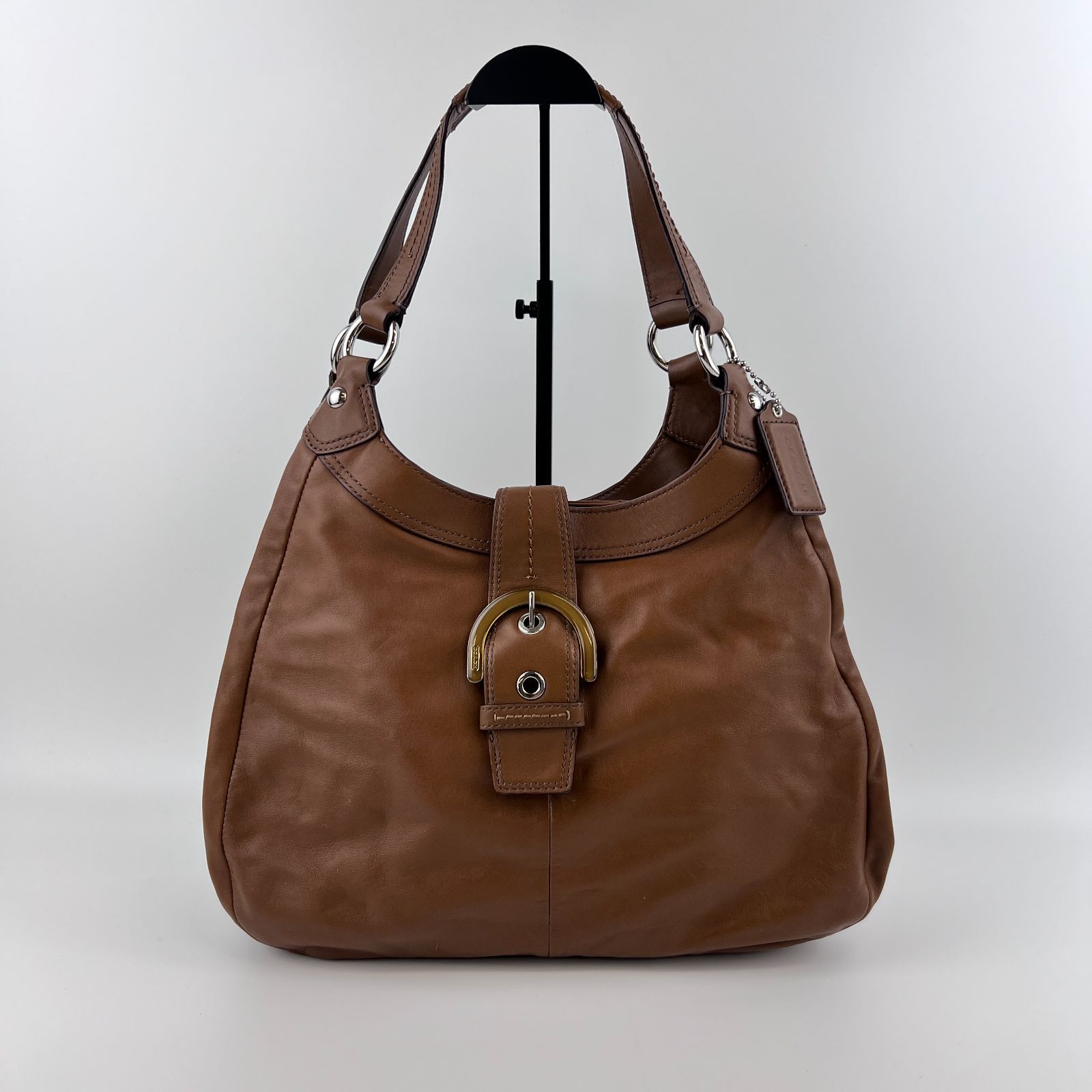 中古】COACH コーチ ハンドバッグ ショルダーバッグ レザー ブラウン 