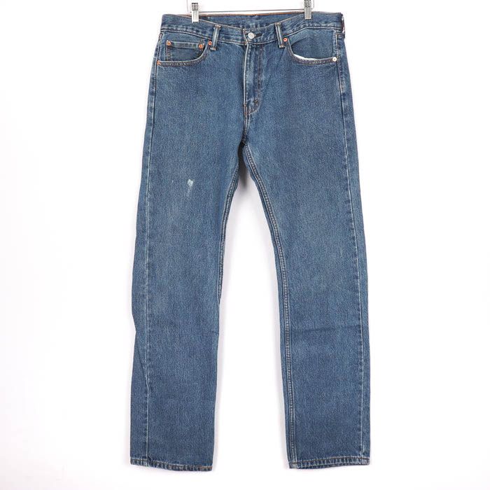 リーバイス デニムパンツ ジーンズ 505 ストレートフィット アメリカ買付品 海外 メンズ W33L34サイズ ネイビー Levi's