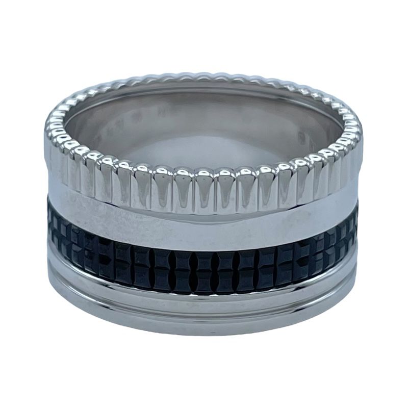 ブシュロン BOUCHERON キャトルブラックリング ホワイトゴールド Au750 ブラックPVD ジュエリー