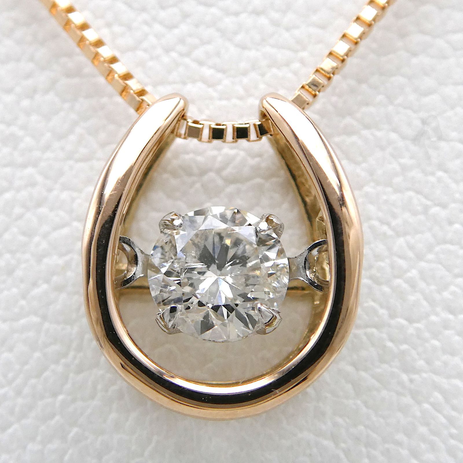 ネックレス K18PG/Pt900 ダイヤモンド0.303ct ダンシングダイヤ ネックレス K18PG/Pt900 ダイヤモンド0 303ct ダンシングダイヤ