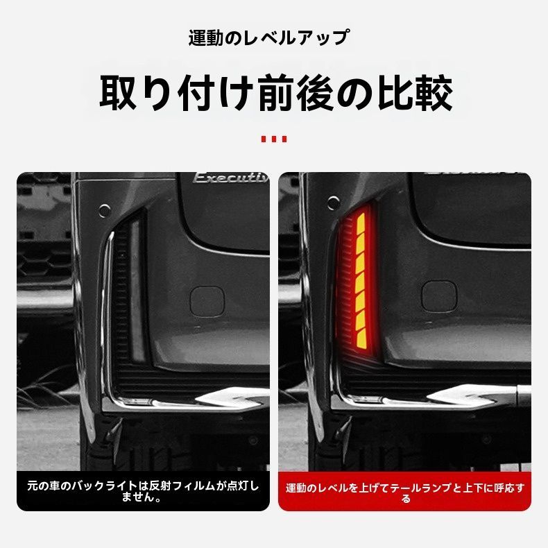 後バンパー用LEDフォグライト改装パーツ