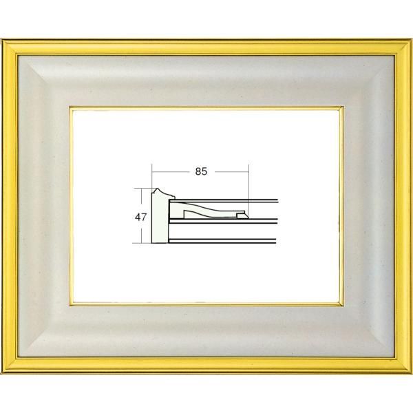 油絵/油彩額縁 木製フレーム UVカットアクリル付 3411 サイズ M8号 金泥 - メルカリ