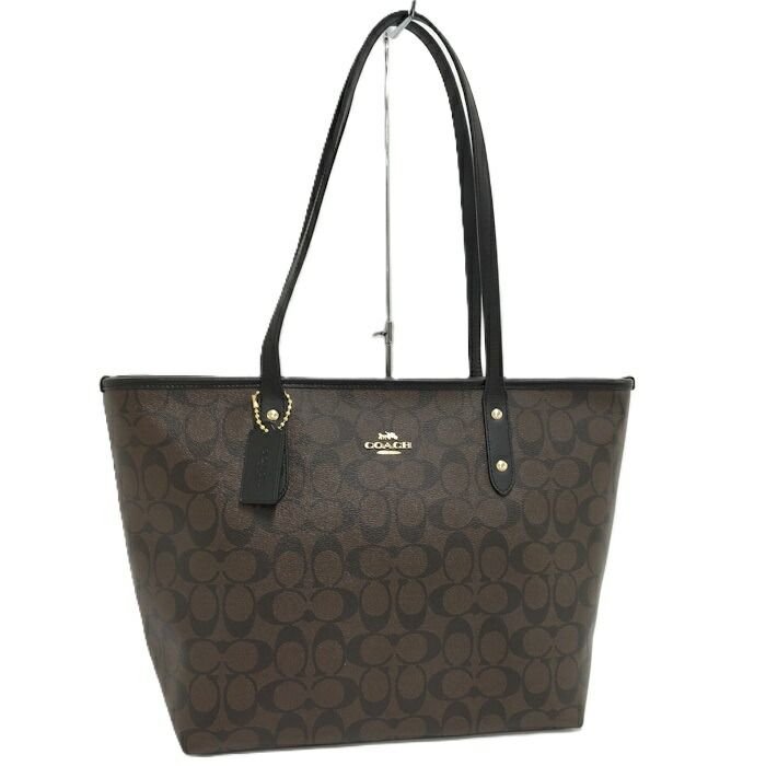 COACH コーチ トートバッグ シグネチャー レザー ブラウン F58292 COACH コーチシグネチャー 柄トートバッグ定番 F58292｜Yahoo