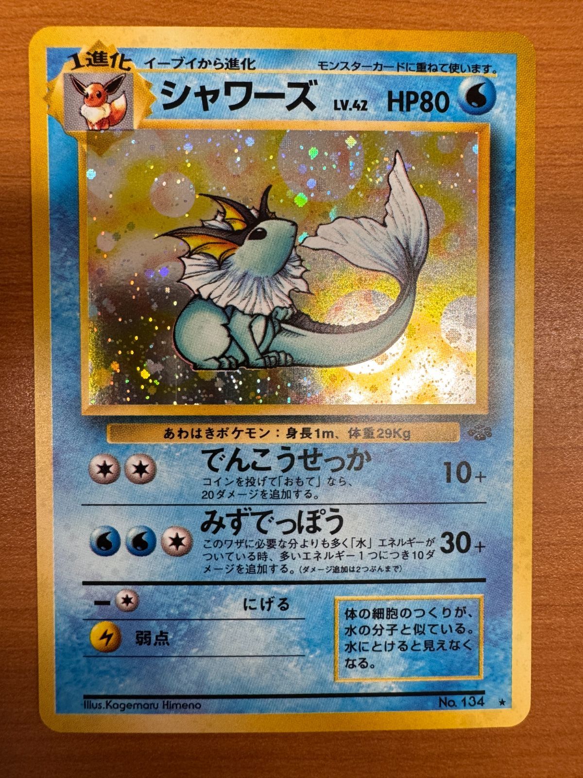 ポケモンカード シャワーズ No.134 ☆