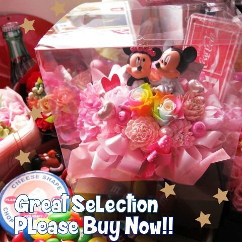プリザーブドフラワー ディズニー 結婚祝い ミッキー ミニー 花束風 レインボーローズ ウェディングドール ケース付き