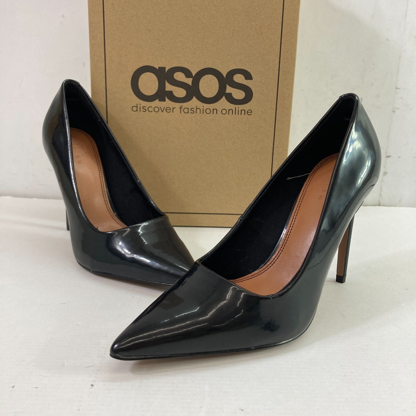 04ｍ1430☆エイソス ASOS asos ASOSDESIGN/US5/23ｃｍ/箱付き/エナメル