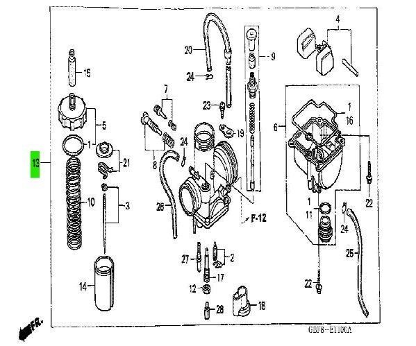 16100-GBF-B01 HONDA