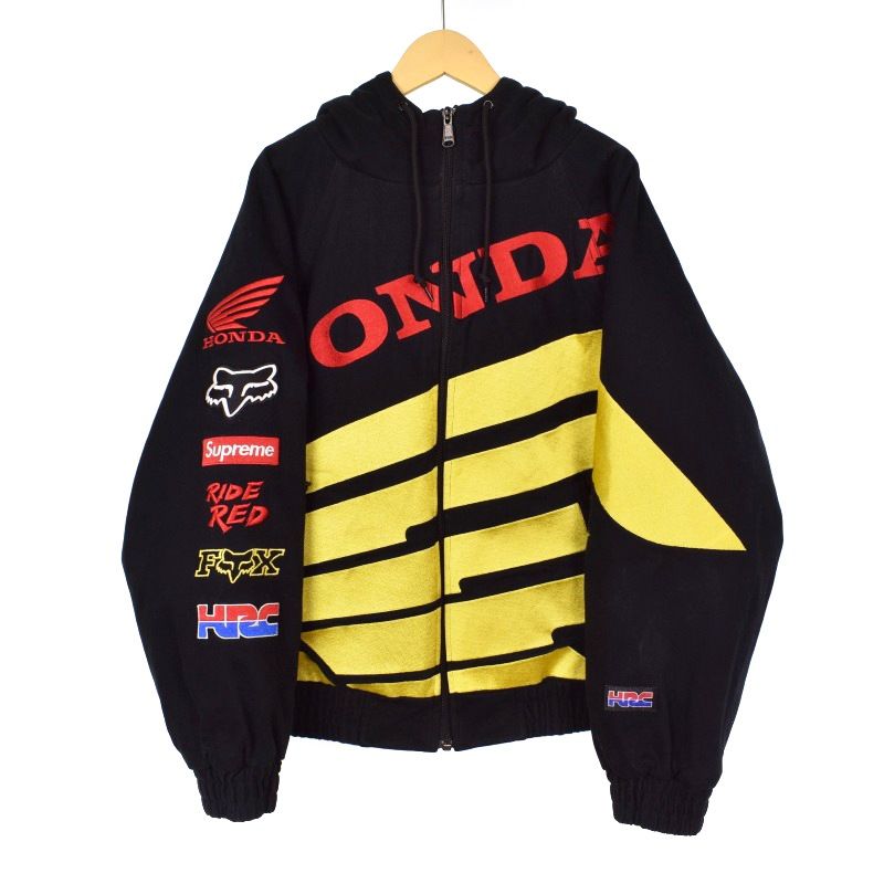 シュプリーム SUPREME 19AW HONDA FOX RACING PUFFY ZIP UP JACKET ホンダ フォックス レーシング  ジャケット 中綿 S 黒 ブラック - メルカリ