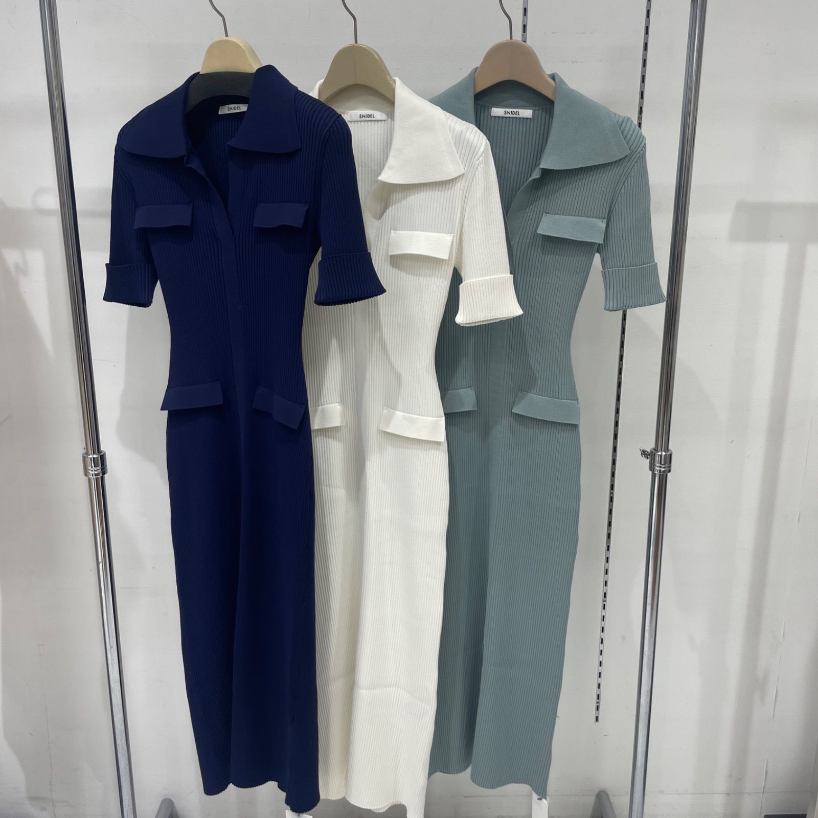 【新品未使用】SNIDEL♡スキッパーニットワンピース ミント SNIDEL｜スキッパーニットワンピース | Rakuten Fashion(楽天